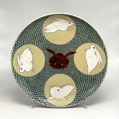 Антикварное блюдо «Знаки зодиака. Кролик»